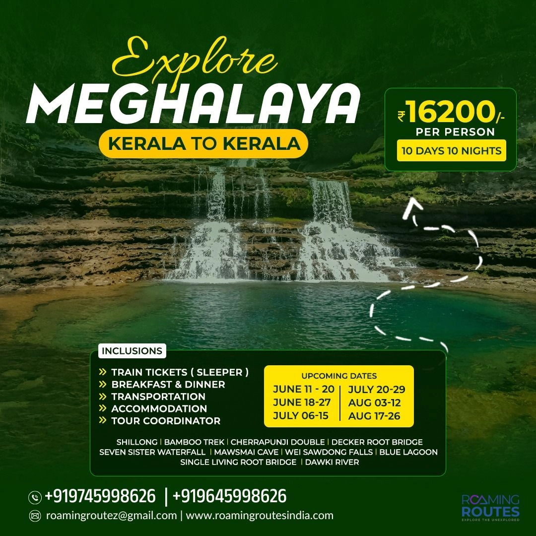 best travel company in Kerala , Meghalaya Packages available